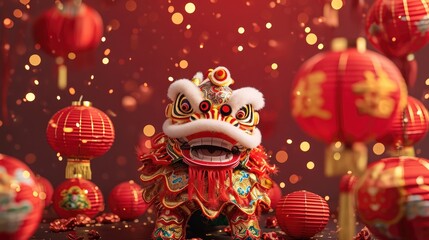 Naklejka premium Chinese people are celebrating the traditional customs of the Chinese Spring Festival or lunar new year