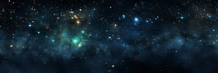 Panoramic space sky, infinite universe