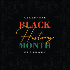 Black History Month celebrate letter template design
