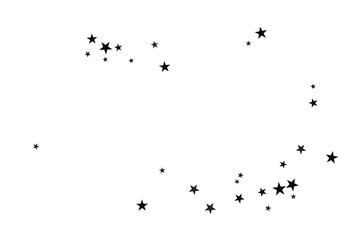 Star confetti. Abstract casual confetti background. Bright design pattern.