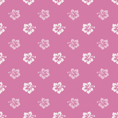 Purple Hawaiian Flowers Aloha Seamless Background Pattern