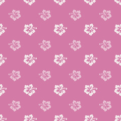 Purple Hawaiian Flowers Aloha Seamless Background Pattern