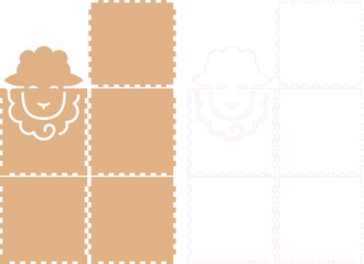 Yarn box sheep vector laser cut file