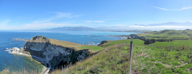 Kaikoura New Zealand peninsula panorama