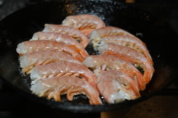 pan fried shrimp, cooking king prawn tails 