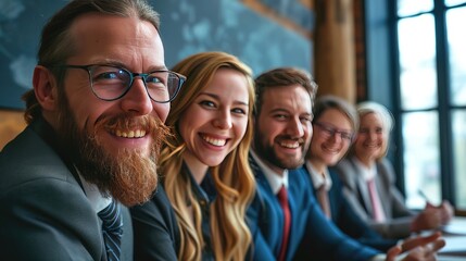 Fototapeta premium A happy business team