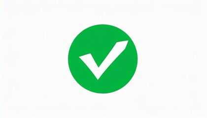 green circle with green tick flat ok sticker icon green check mark icon tick symbol in green color - obrazy, fototapety, plakaty