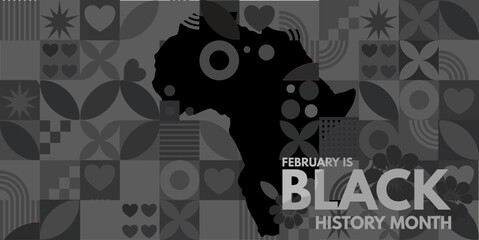 Black history month banner, Africa