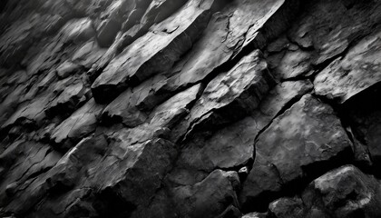 black white rock background dark gray stone texture mountain surface close up distressed racked collapsed crumbled broken