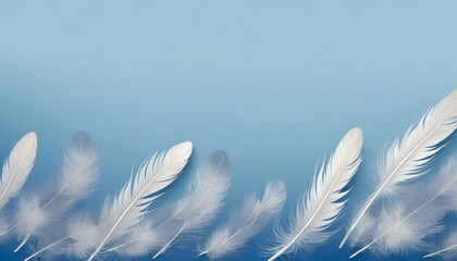 feathers on a blue background wallpaper for the room airy painted feathers