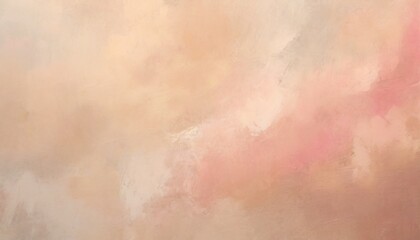 art oil and acrylic smear blot canvas painting stucco wall abstract texture pastel beige pink color...