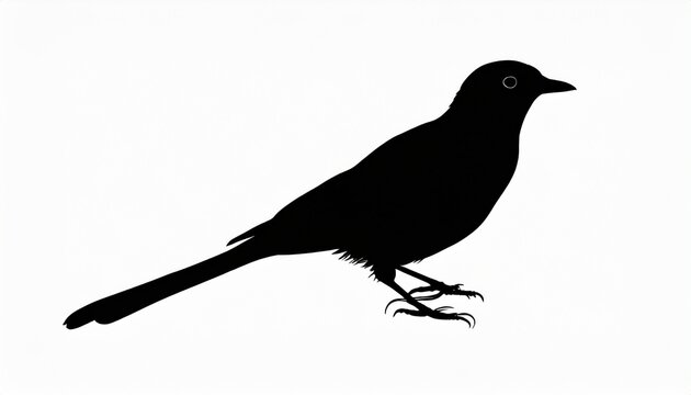 beautiful bird silhouette outlined drawing vector