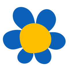 Blue Floral Icon