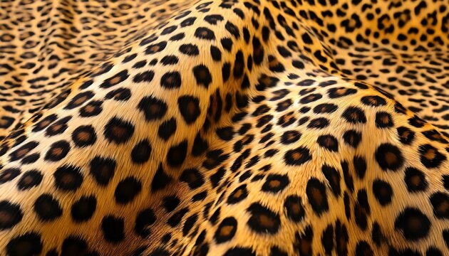 beautiful leopard print fur fabric
