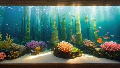 fabulous underwater world 3d art 3d aquarium coral reef drawing for children s room three dimensional drawing