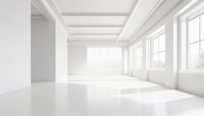 clean white room background generative ai