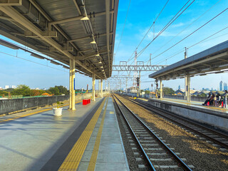 train station on a sunny day