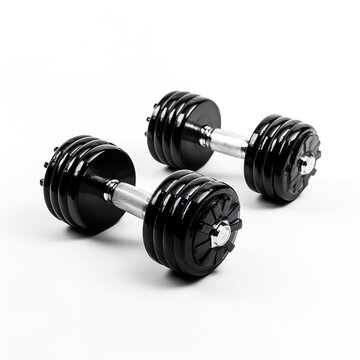 Gym Dumbbell on a white background.