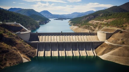 Obraz na płótnie Canvas majestic view of the dam