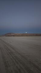 sand dunes at sunset