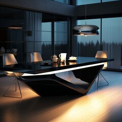 Modern table in futuristic style
