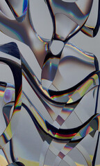 Incredible color reflections and reflections in curved surreal surfaces