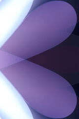Background is abstract smooth lines of lilac color.