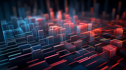 Obraz premium Technology abstract graphic poster web page PPT background, technology background