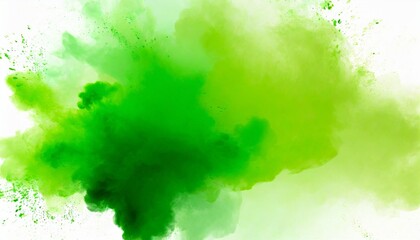 Fototapeta na wymiar png abstract smoke green colors bang splash on backgrownd ink blot