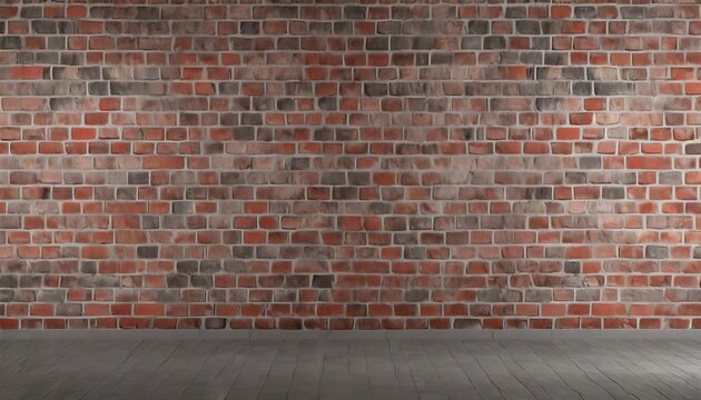brick wall background in grey and red tones loft style generative ai