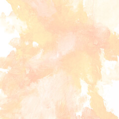 Obraz premium Delicate peach background with pink, white, yellow, color, acrylic, watercolor, banner for design and decoration, romantic
