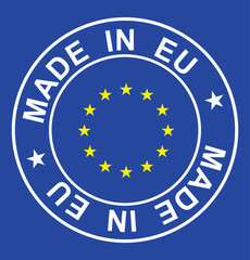 Made in EU stamp. vector