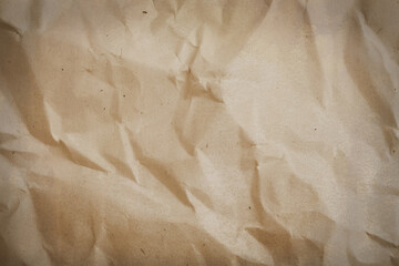 Crumpled old paper as background. Texture of parchment