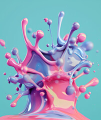 Pastel Dreams, Hyper-Realistic Splash Portraits in 3D
