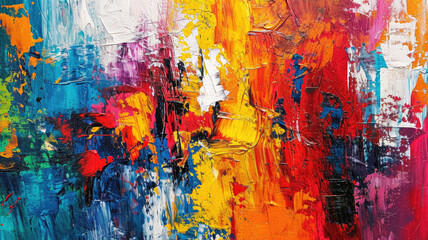 Expressive Palette, Wall Art with Vibrant Strokes