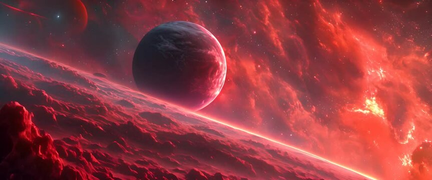 Orbiting planets illuminated by a red supergiant