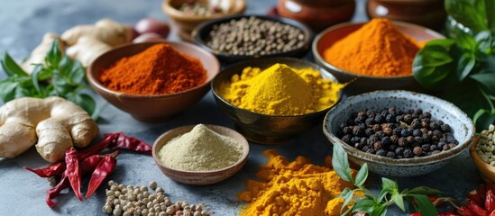 Food selection with herbs, spices, fruits, and powders used in herbal medicine to aid the body in combating stress and promoting normal bodily functions.