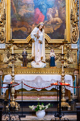 statue of sacred art in the interior of the Basilica of the martires, church of the santissimo...