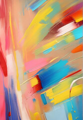 Fototapeta premium abstract background of acrylic paint on canvas multicolored paint brush strokes