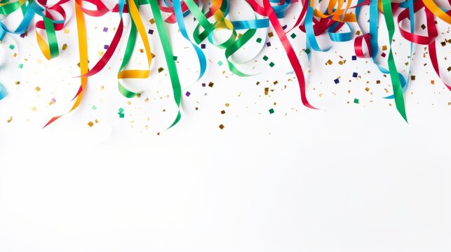 Colorful celebration background with confetti Stock Photo by ©goldenshrimp  122345360