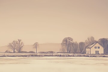 Zimowe, wiejskie scenerie 