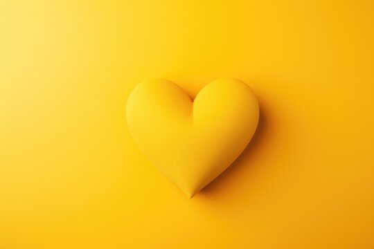 Infuse your designs with a touch of opulence using a photo capturing a gilded heart in yellow splendor, a timeless symbol of love perfect for Valentine's Day projects
