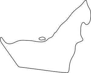 Map of United Arab Emirates. Country map outline vector illustration