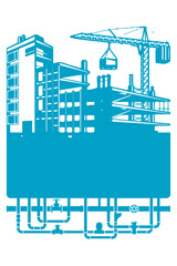 Obraz premium illustration of a building under construction