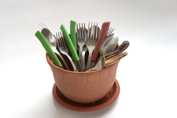 Asciuga posate fai da te in vaso e sottovaso in plastica antiruggine e asciugatura naturale