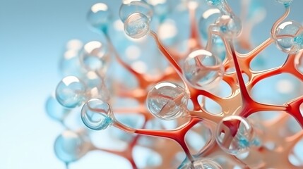 Abstract illustration of a molecular structure