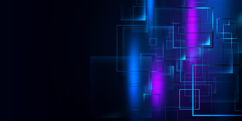 Blue layout futuristic brochures, flyers, placards. Contemporary science and digital technology concept. Template for brochure or cover with hi-tech elements background