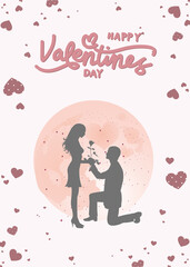 Happy Valentine's Day card. The inscription 