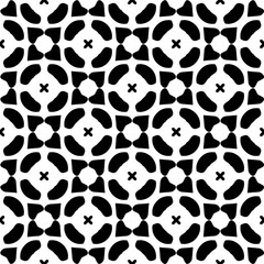 Monochrome pattern, Abstract texture for fabric print, card, table cloth, furniture, banner, cover, invitation, decoration, wrapping.seamless repeating pattern.Black and white color.