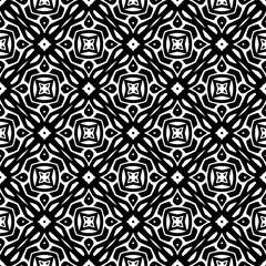 Monochrome pattern, Abstract texture for fabric print, card, table cloth, furniture, banner, cover, invitation, decoration, wrapping.seamless repeating pattern.Black and white color.